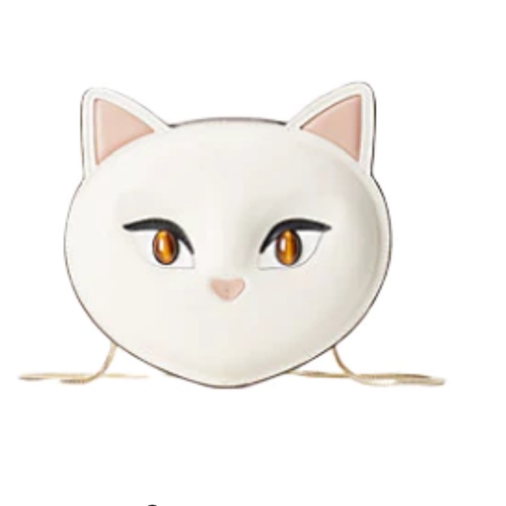 NWT! Rare & collectible - Kate spade meow cat crossbody in Parchment